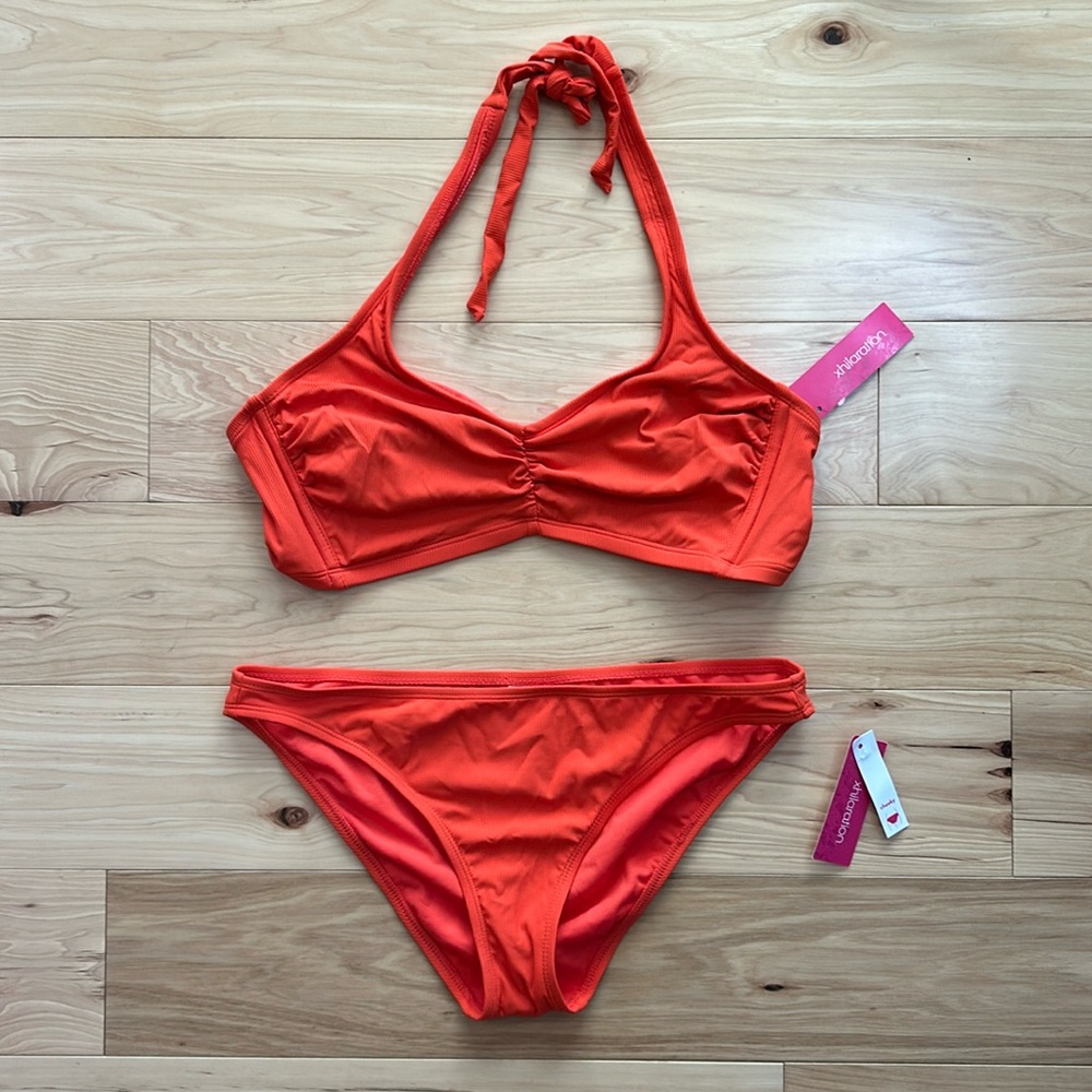 NWT Xhilaration Orange Cheeky Bikini | Size Large